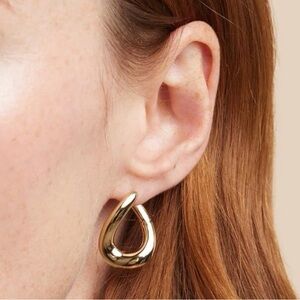 Astrid and Miyu Molten large hoop earrings in gold